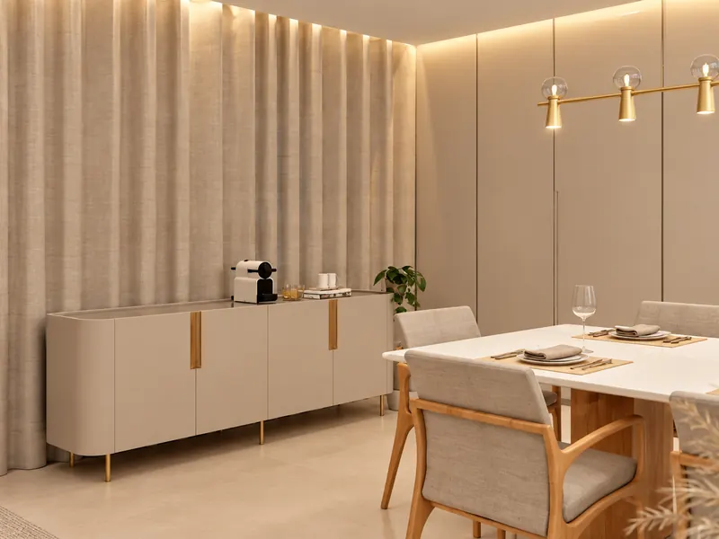 Sala de estar e jantar
